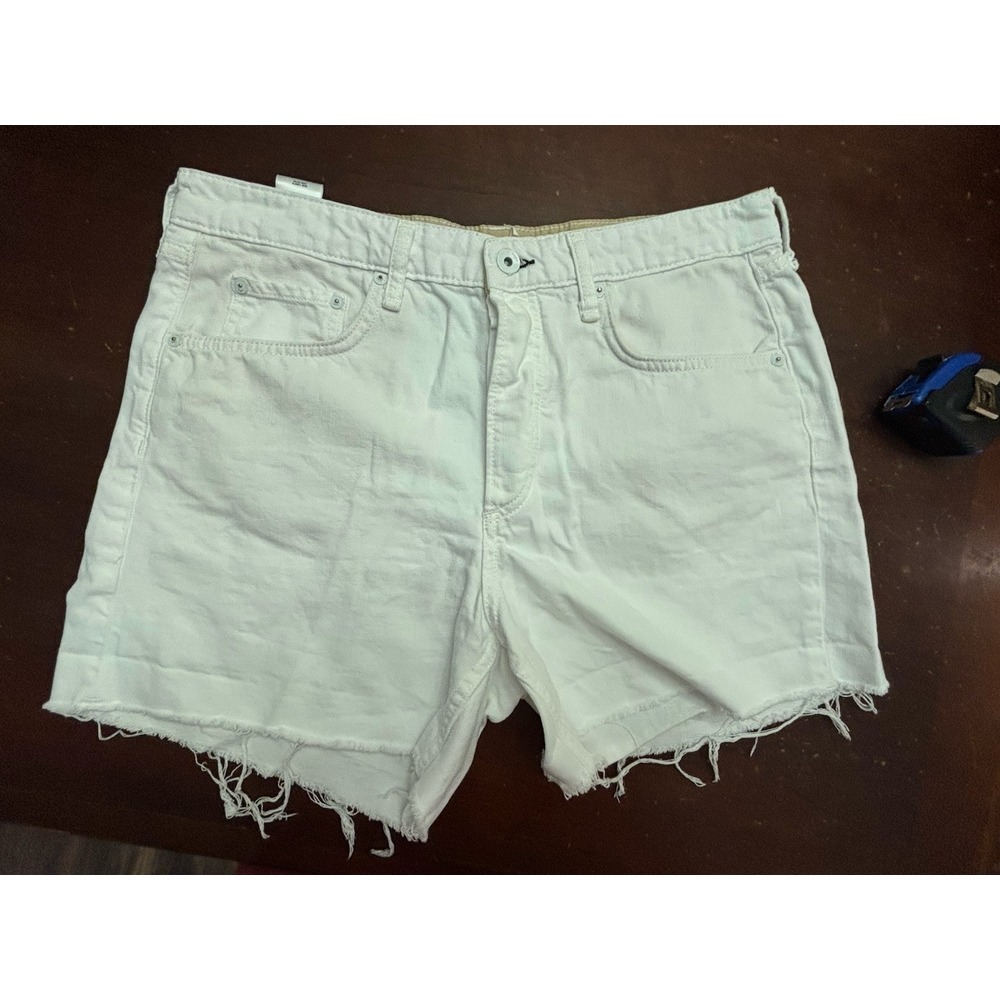Rag And Bone‎ White Raw Hem Mid Rise 4" Shorts Size 30 Preppy Old Money Classy